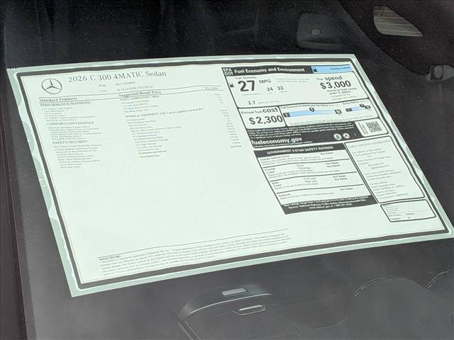 New 2026 Mercedes-Benz C 300 4MATIC Sedan image 20