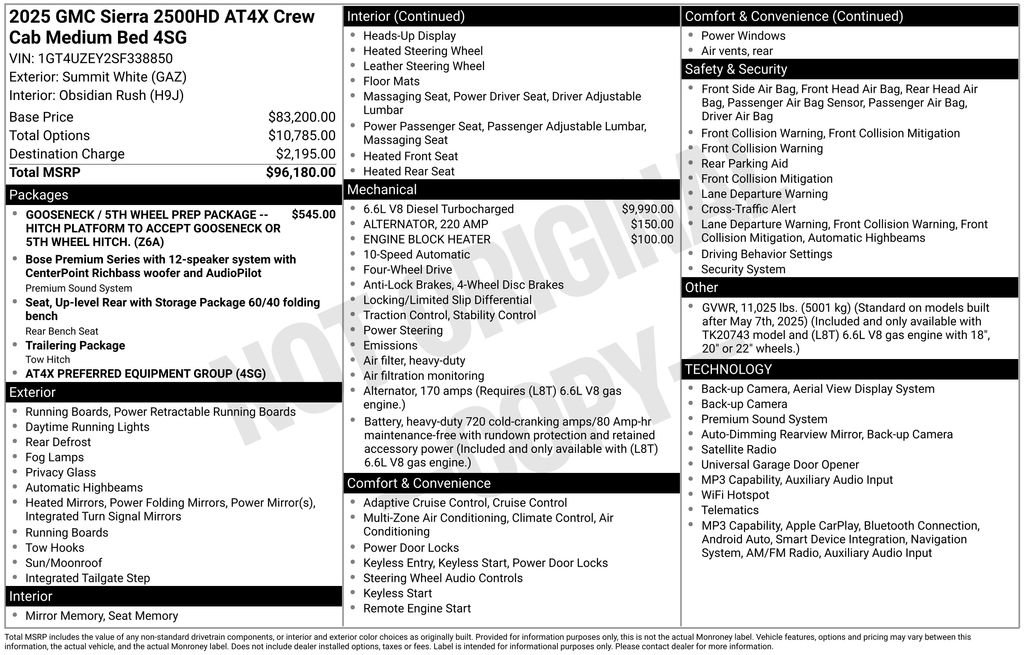 Used 2025 GMC Sierra 2500 AT4X AWD/4WD image 4