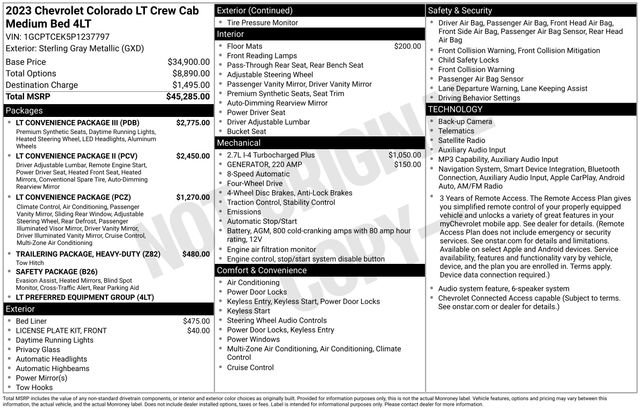 Used 2023 Chevrolet Colorado LT w/ LT Convenience Package III AWD/4WD image 10