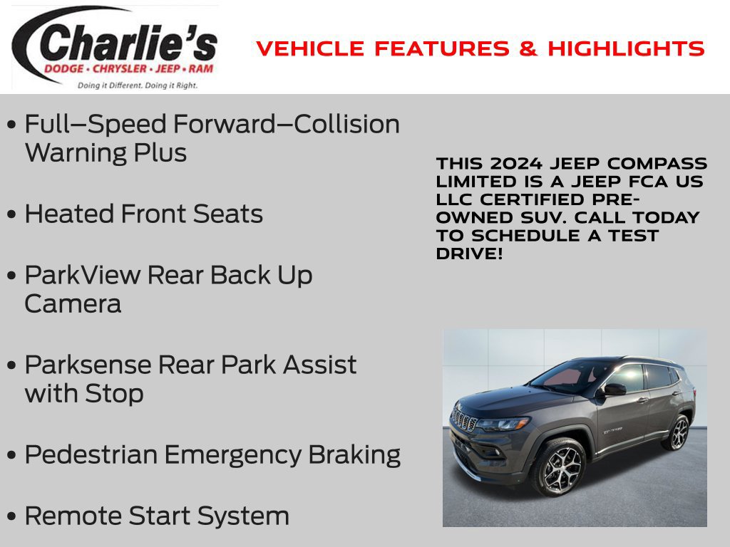 Used 2024 Jeep Compass Limited AWD/4WD image 13