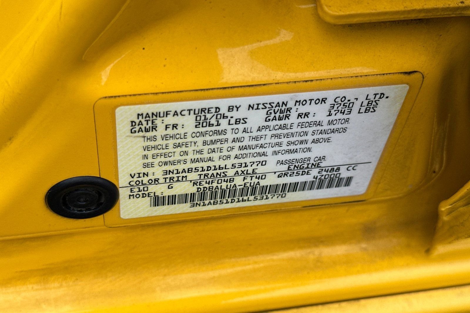 Used 2006 Nissan Sentra SE-R w/ (J01) Sunroof Pkg FWD image 31