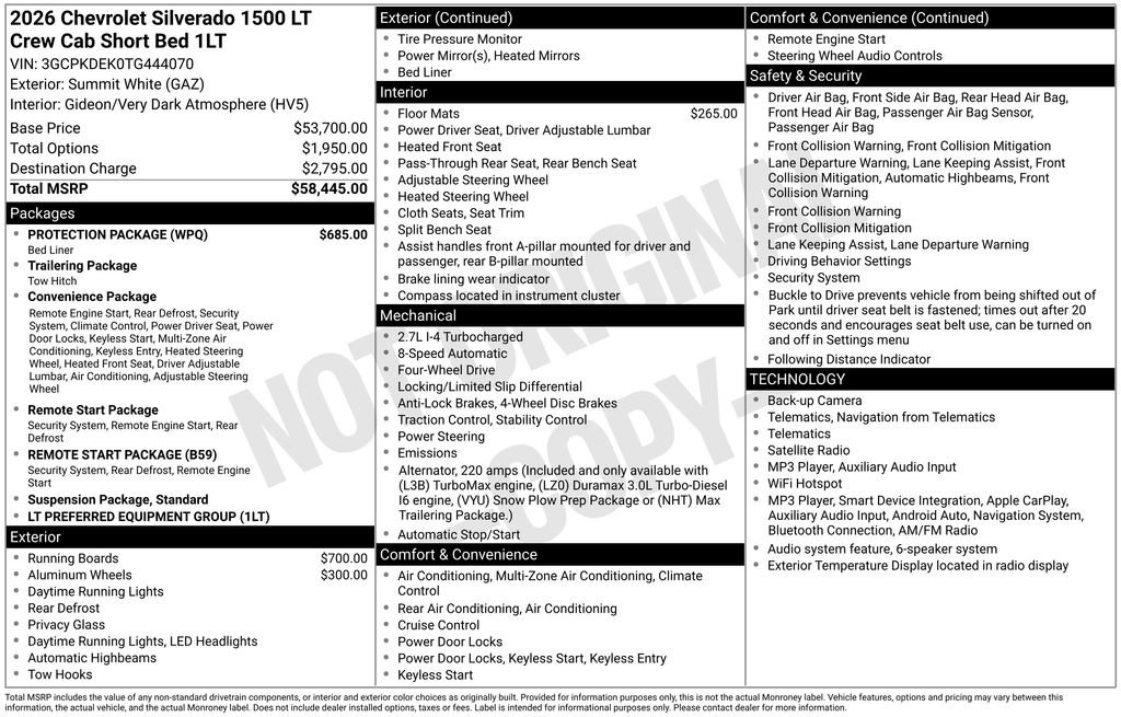 New 2026 Chevrolet Silverado 1500 LT w/ Protection Package AWD/4WD image 33