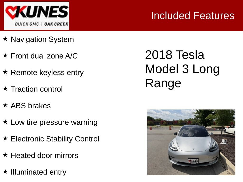 Used 2018 Tesla Model 3 Long Range AWD/4WD image 2