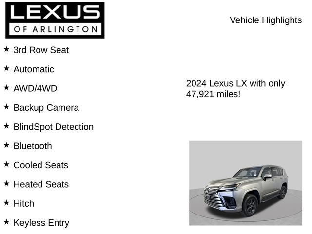 Used 2024 Lexus LX 600 4WD w/ Luxury Package image 7