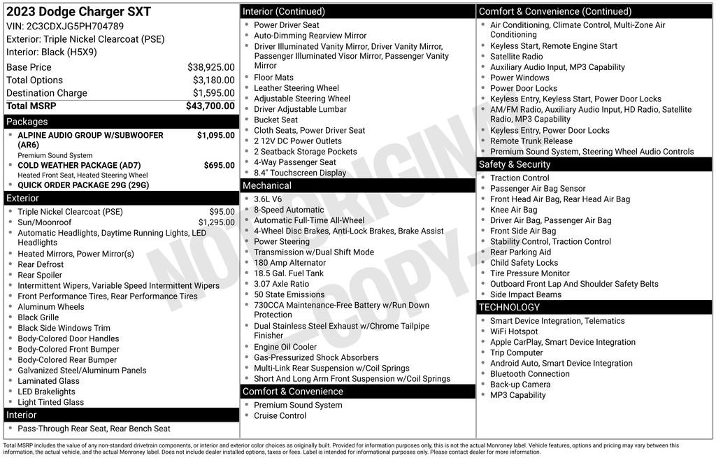 New 2023 Dodge Charger SXT image 33
