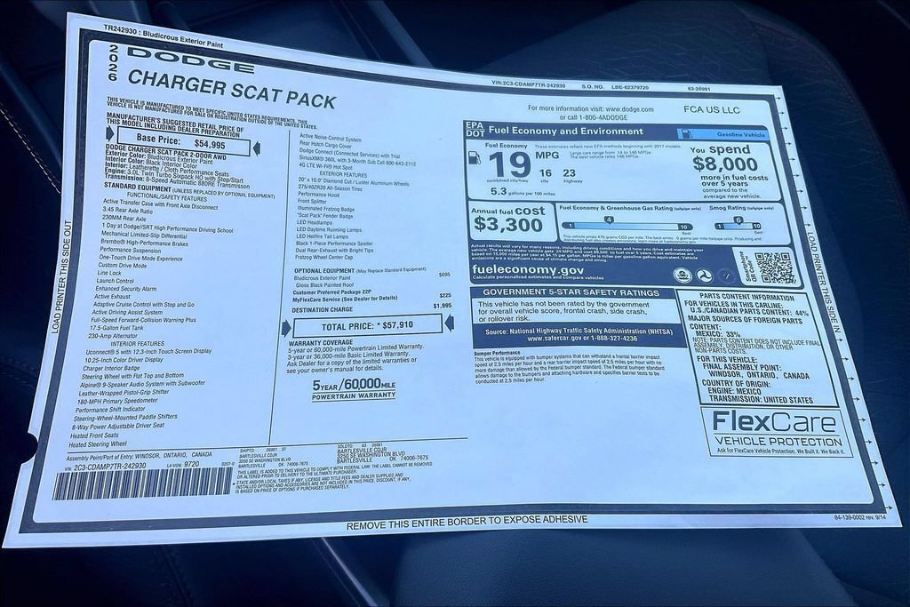New 2026 Dodge Charger Scat Pack AWD/4WD image 14