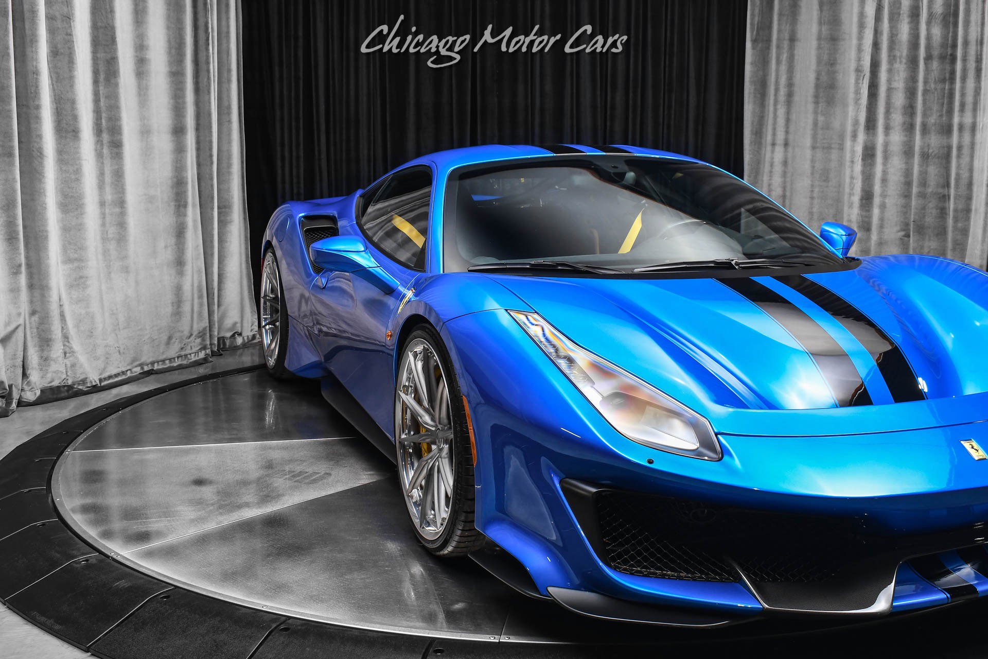 Used 2020 Ferrari 488 Pista Coupe Blu Corsa HRE Wheels Ful image 45