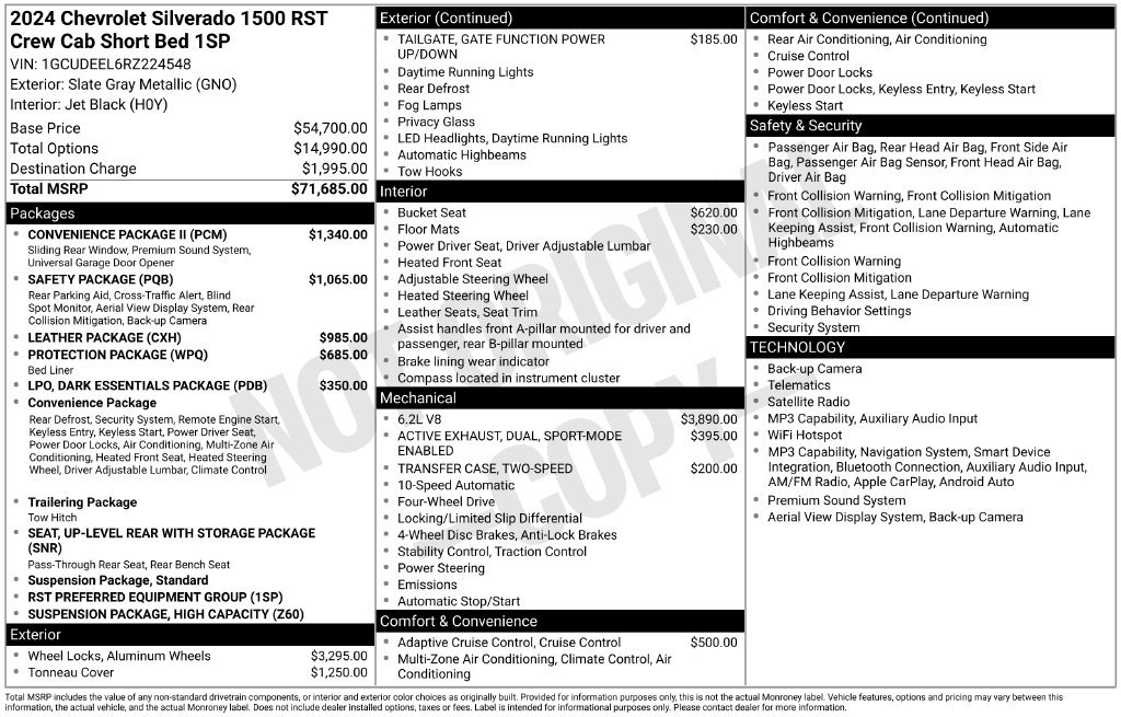 Used 2024 Chevrolet Silverado 1500 RST w/ Convenience Package II AWD/4WD image 6