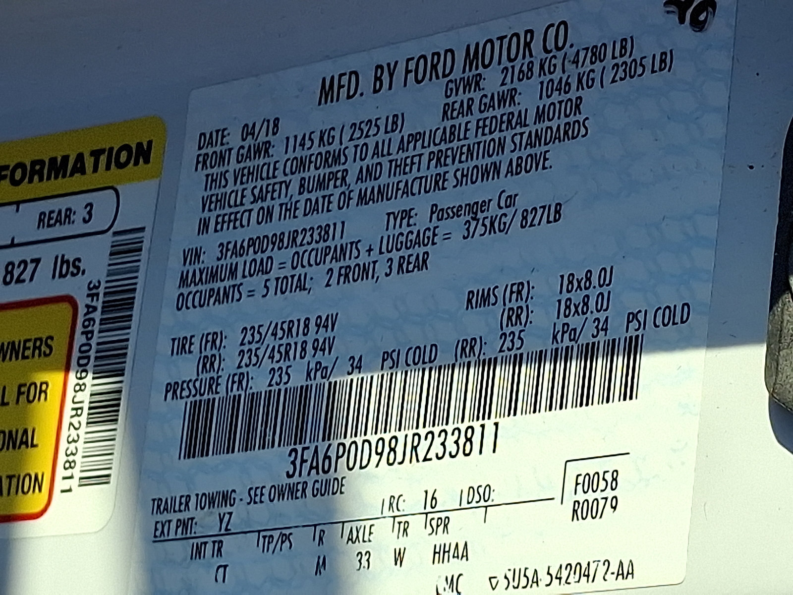 Used 2018 Ford Fusion Titanium AWD/4WD image 26