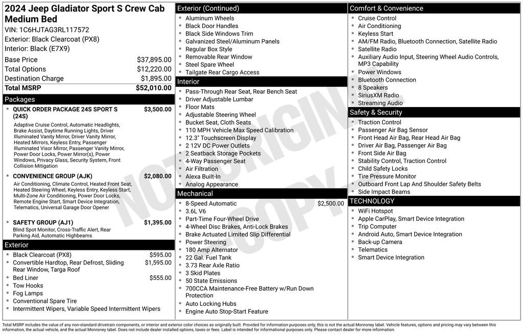 Used 2024 Jeep Gladiator Sport AWD/4WD image 47