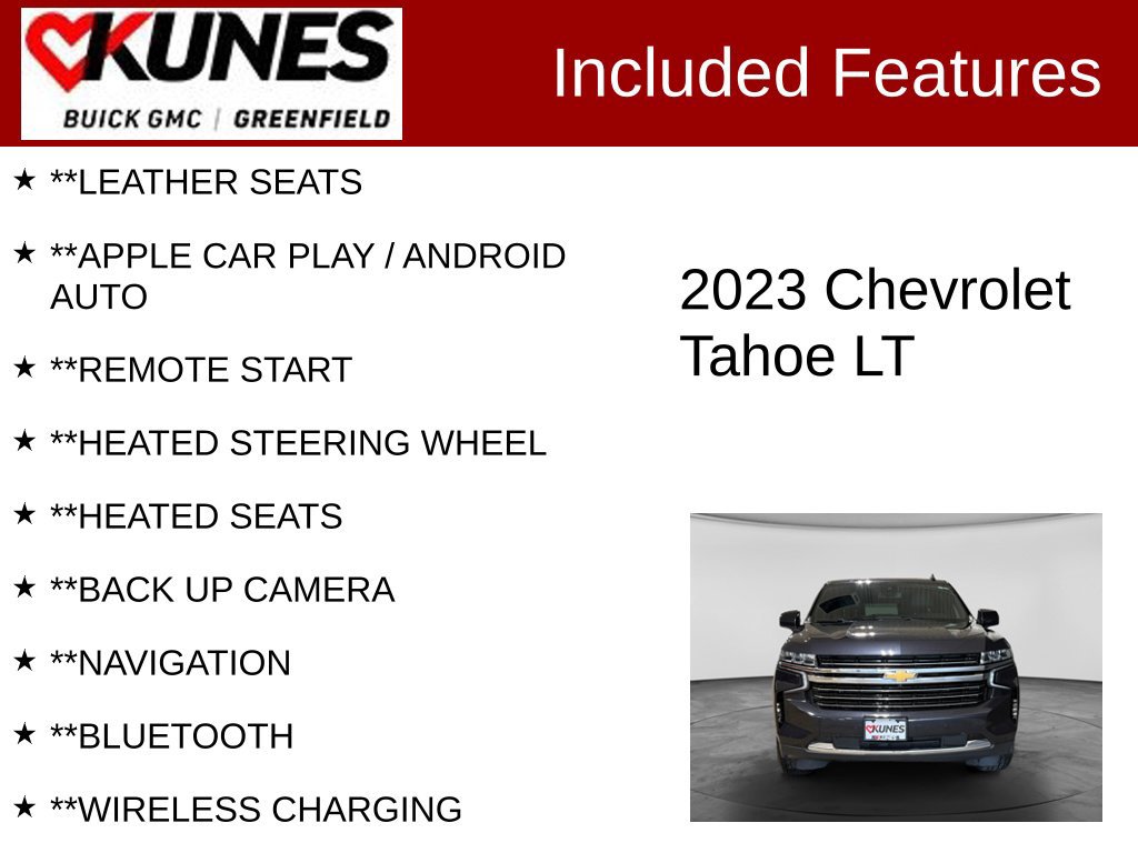 Used 2023 Chevrolet Tahoe LT w/ Luxury Package AWD/4WD image 2
