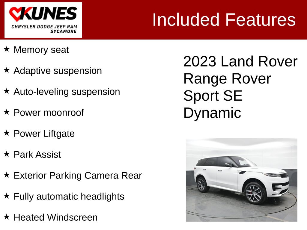 Used 2023 Land Rover Range Rover Sport SE Dynamic AWD/4WD image 4