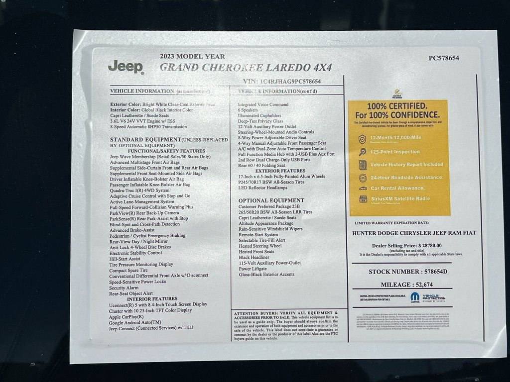 Certified 2023 Jeep Grand Cherokee Altitude image 3