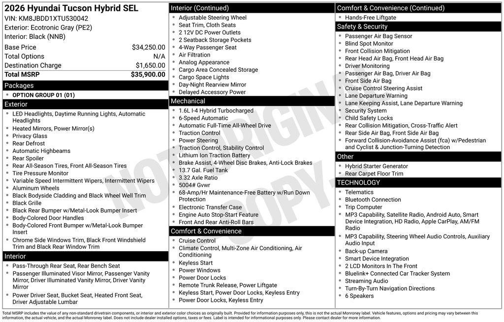 New 2026 Hyundai Tucson SEL AWD/4WD image 42