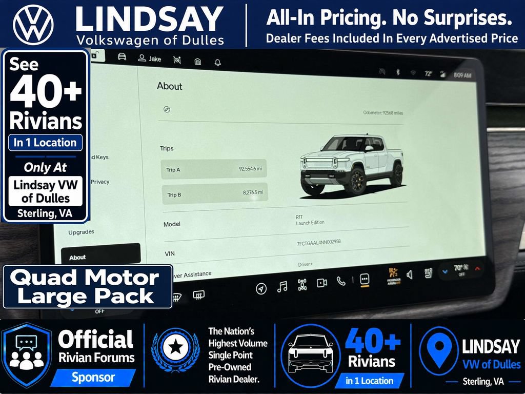 Used 2022 Rivian R1T Launch Edition AWD/4WD image 18