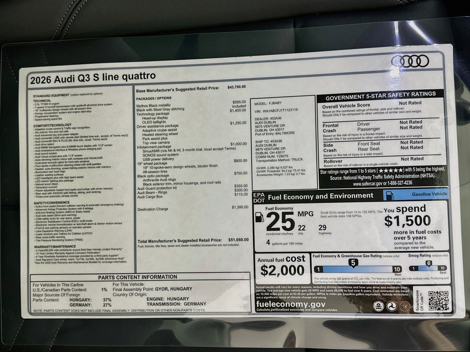 New 2026 Audi Q3 quattro 2.0T AWD/4WD image 45