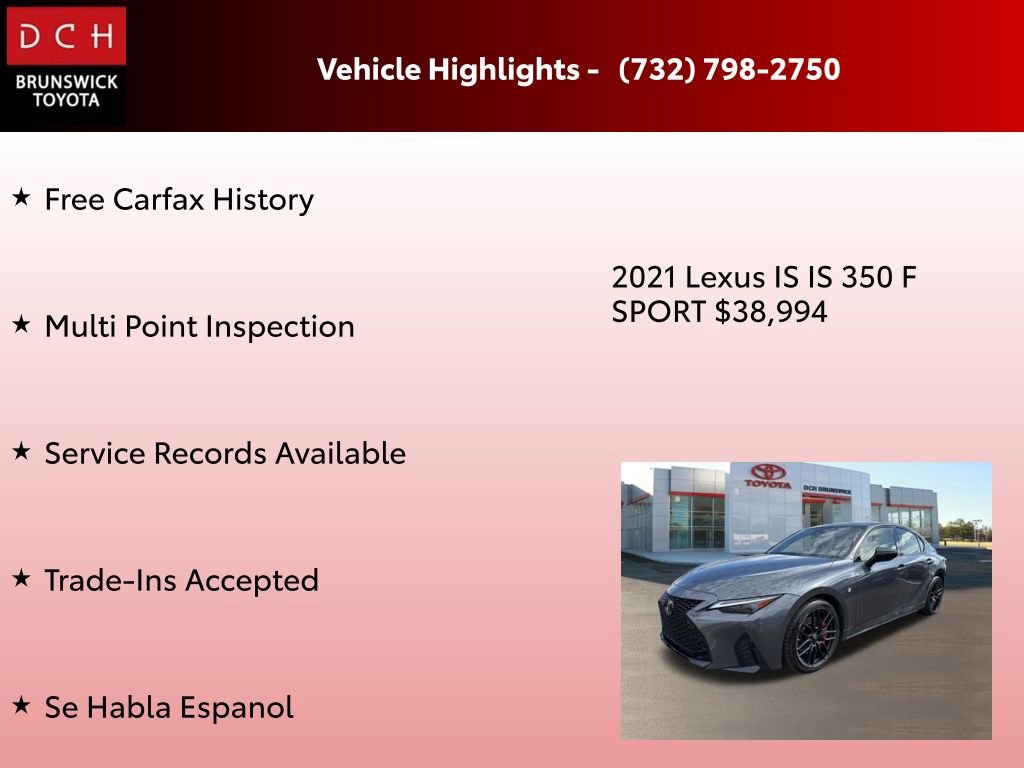 Used 2021 Lexus IS 350 F Sport w/ Dynamic Handling Package image 4