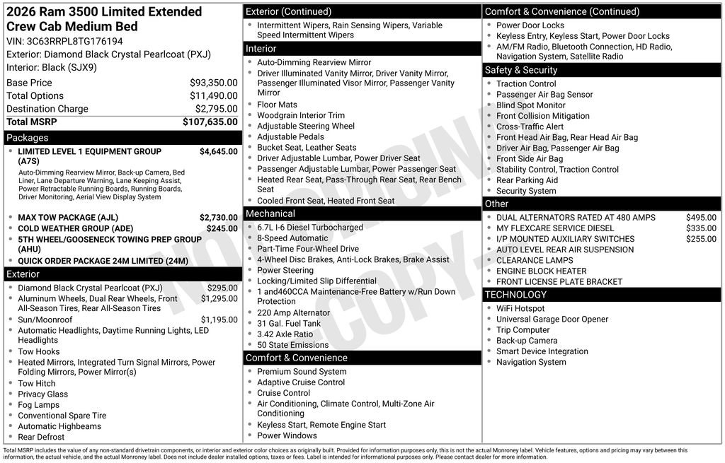 New 2026 RAM 3500 Limited AWD/4WD image 6