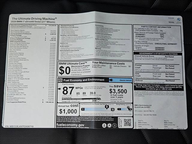 New 2026 BMW i7 xDrive60 w/ Executive Package AWD/4WD image 17