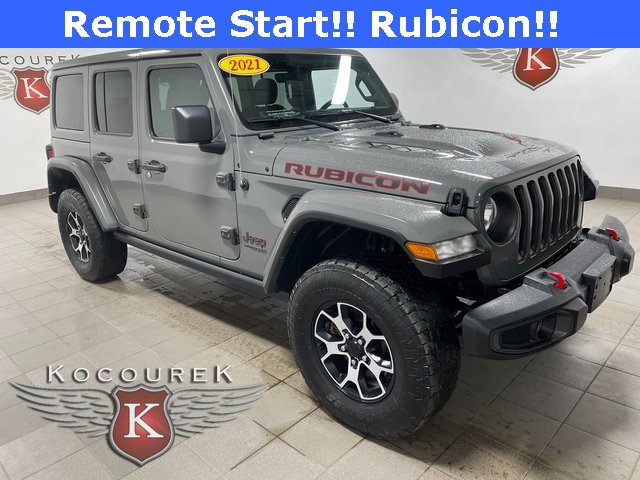 Used 2021 Jeep Wrangler Unlimited Rubicon w/ Uconnect 4C Nav & Sound Group image 1