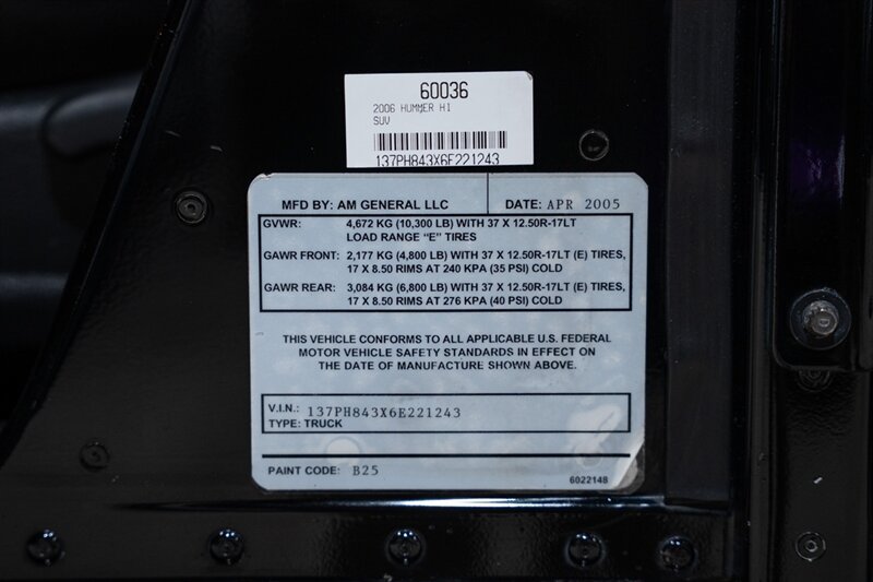 Used 2006 HUMMER H1 4-Door Wagon AWD/4WD image 40