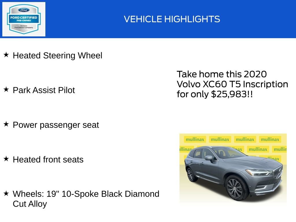Used 2020 Volvo XC60 T5 Inscription w/ Protection Package image 19