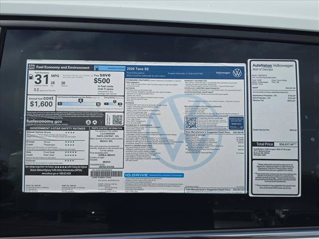 New 2026 Volkswagen Taos SE FWD image 22
