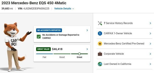 Certified 2023 Mercedes-Benz EQS 450+ 4MATIC SUV image 3