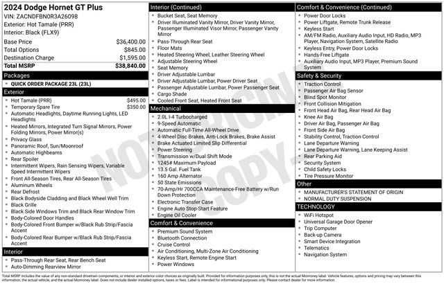 Used 2024 Dodge Hornet GT Plus image 36