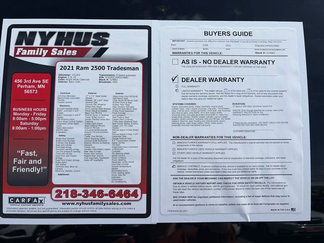 Used 2021 RAM 2500 Tradesman AWD/4WD image 48