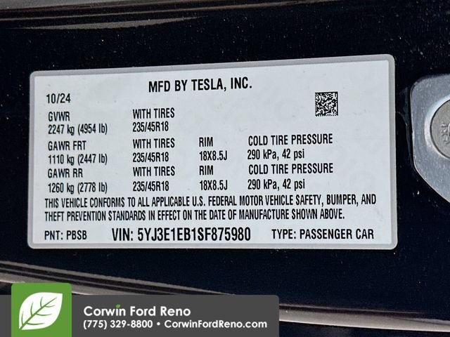 Used 2025 Tesla Model 3 Long Range AWD/4WD image 33