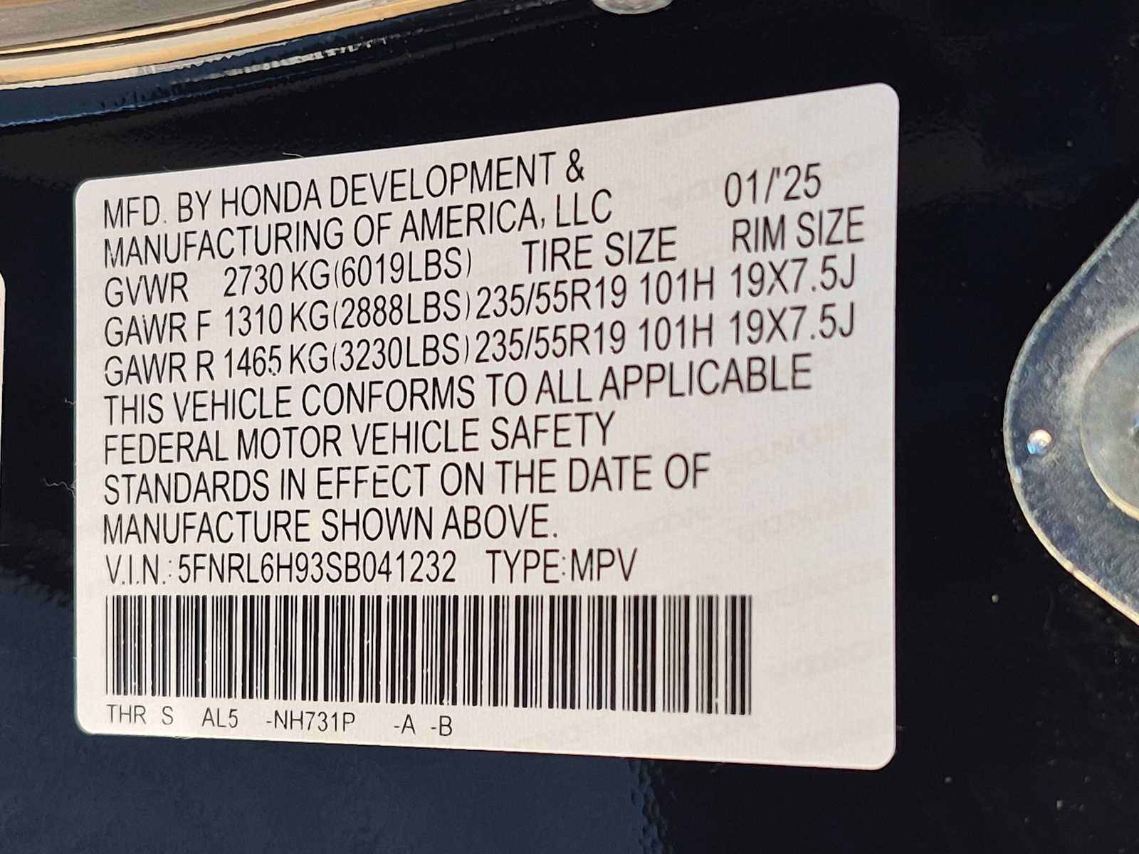 Certified 2025 Honda Odyssey Elite image 35