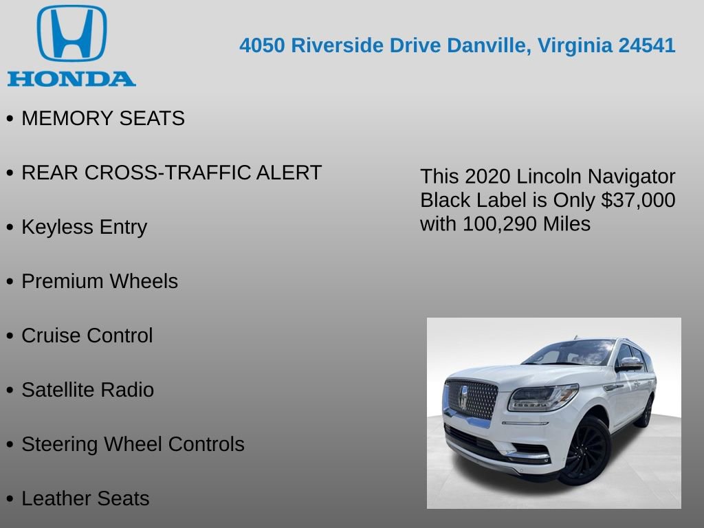 Used 2020 Lincoln Navigator Black Label w/ Cargo Convenience Package AWD/4WD image 12