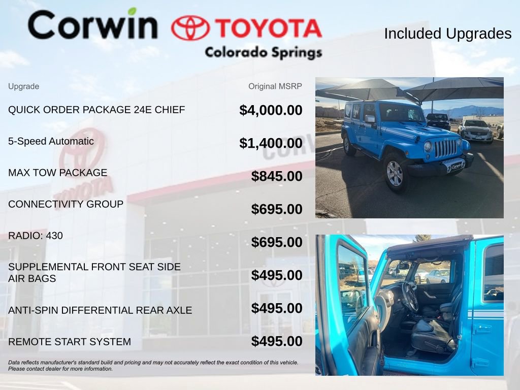 Used 2017 Jeep Wrangler Unlimited Sahara w/ Quick Order Package 24E Chief image 8