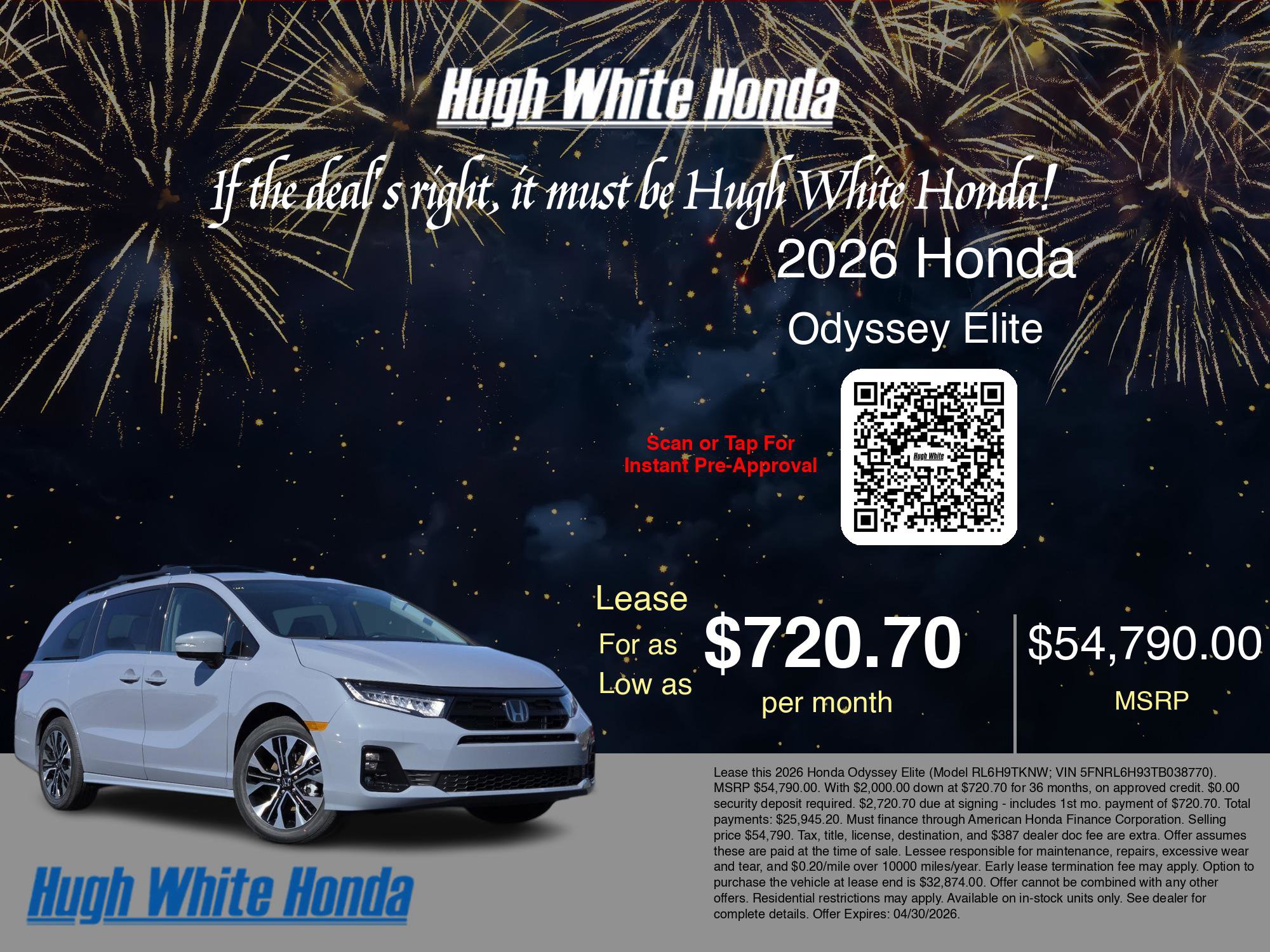 New 2026 Honda Odyssey Elite image 3