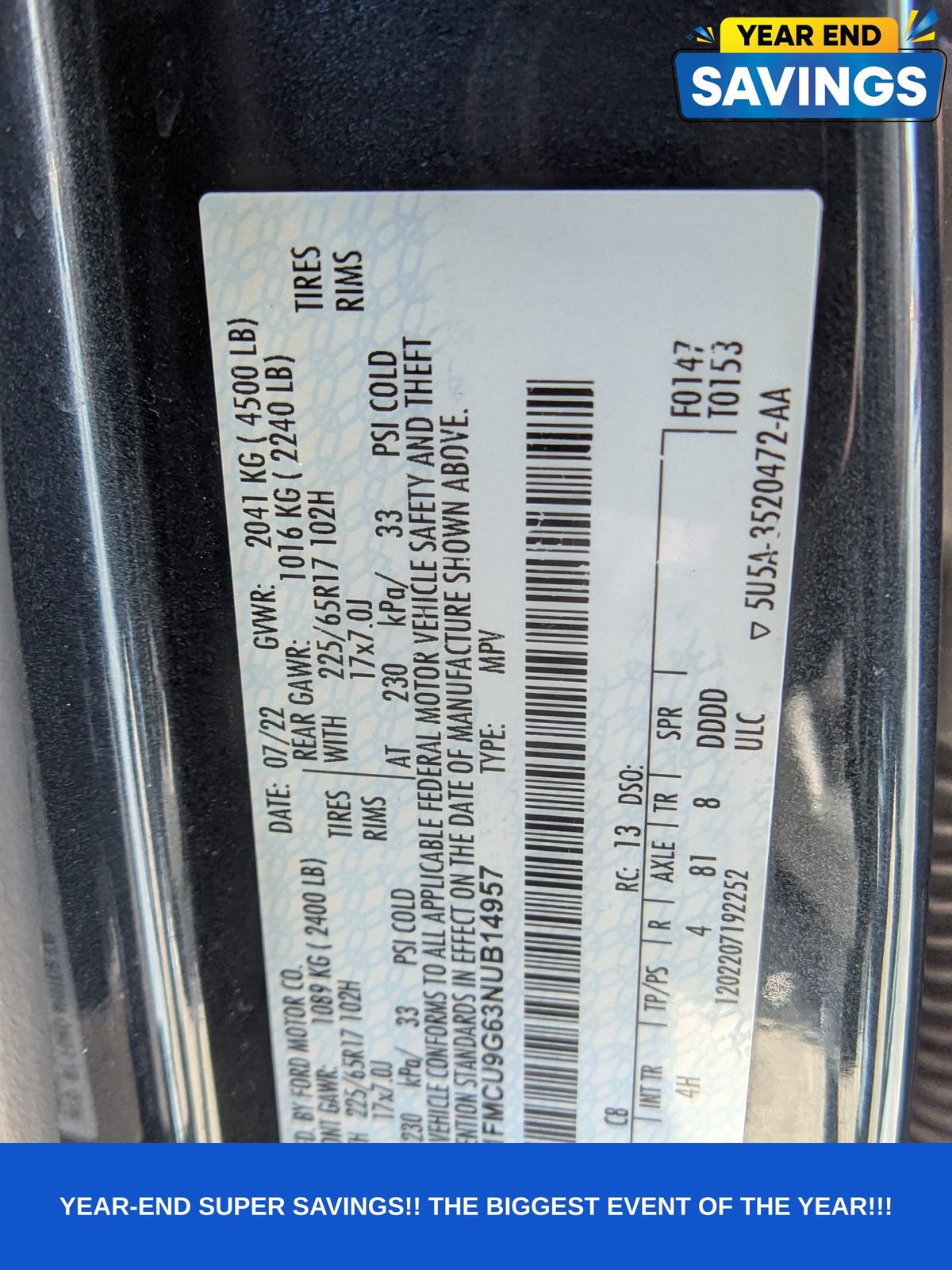 Used 2022 Ford Escape SE w/ Convenience Package image 38