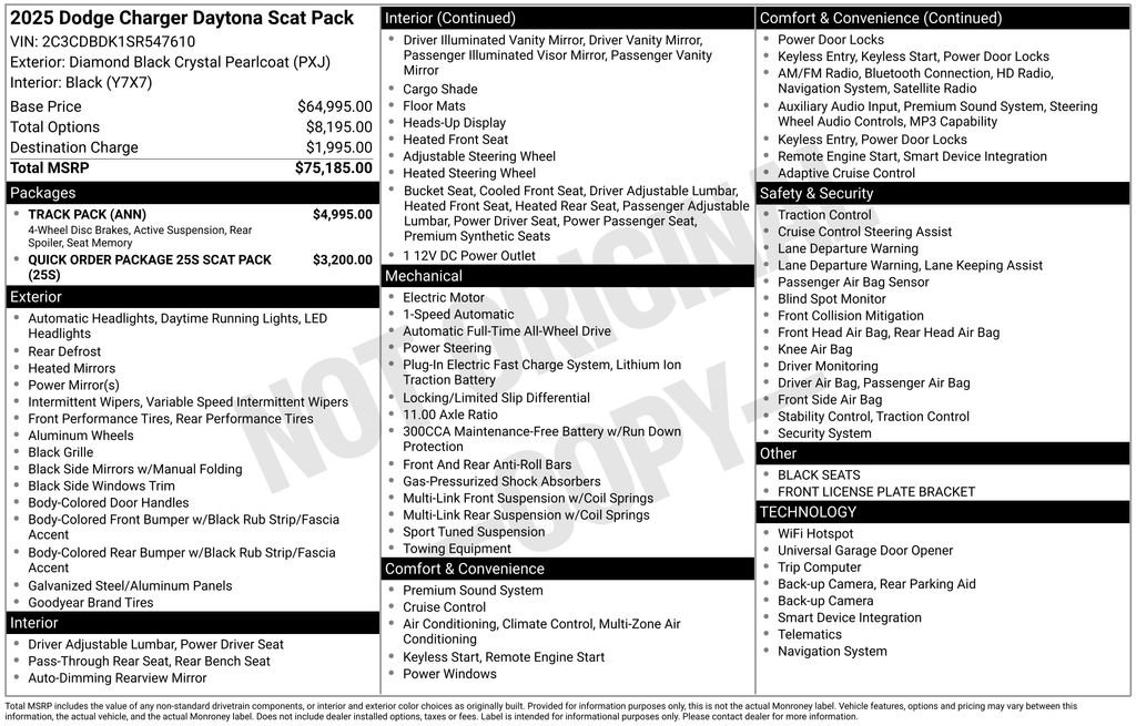 New 2025 Dodge Charger R/T Scat Pack w/ Track Pack image 27