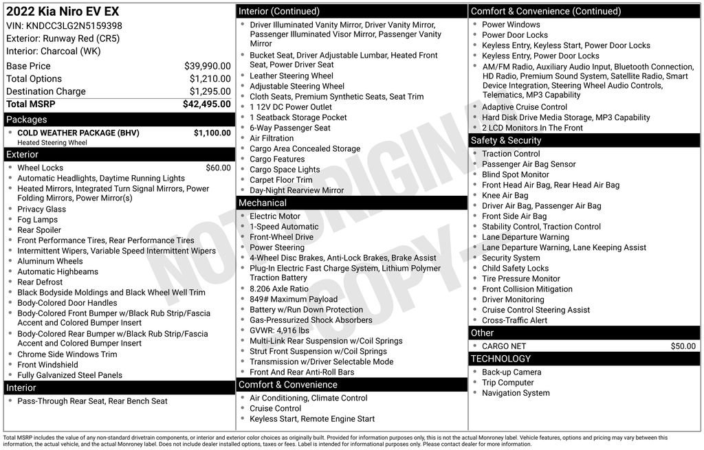 Used 2022 Kia Niro EX w/ Cold Weather Package image 17