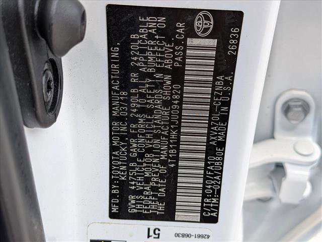 Used 2018 Toyota Camry LE FWD image 22
