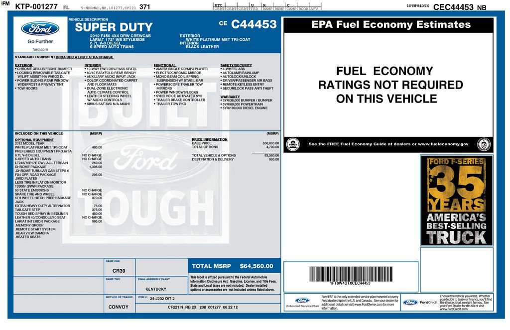 Used 2012 Ford F450 Lariat w/ Chrome Pkg AWD/4WD image 2