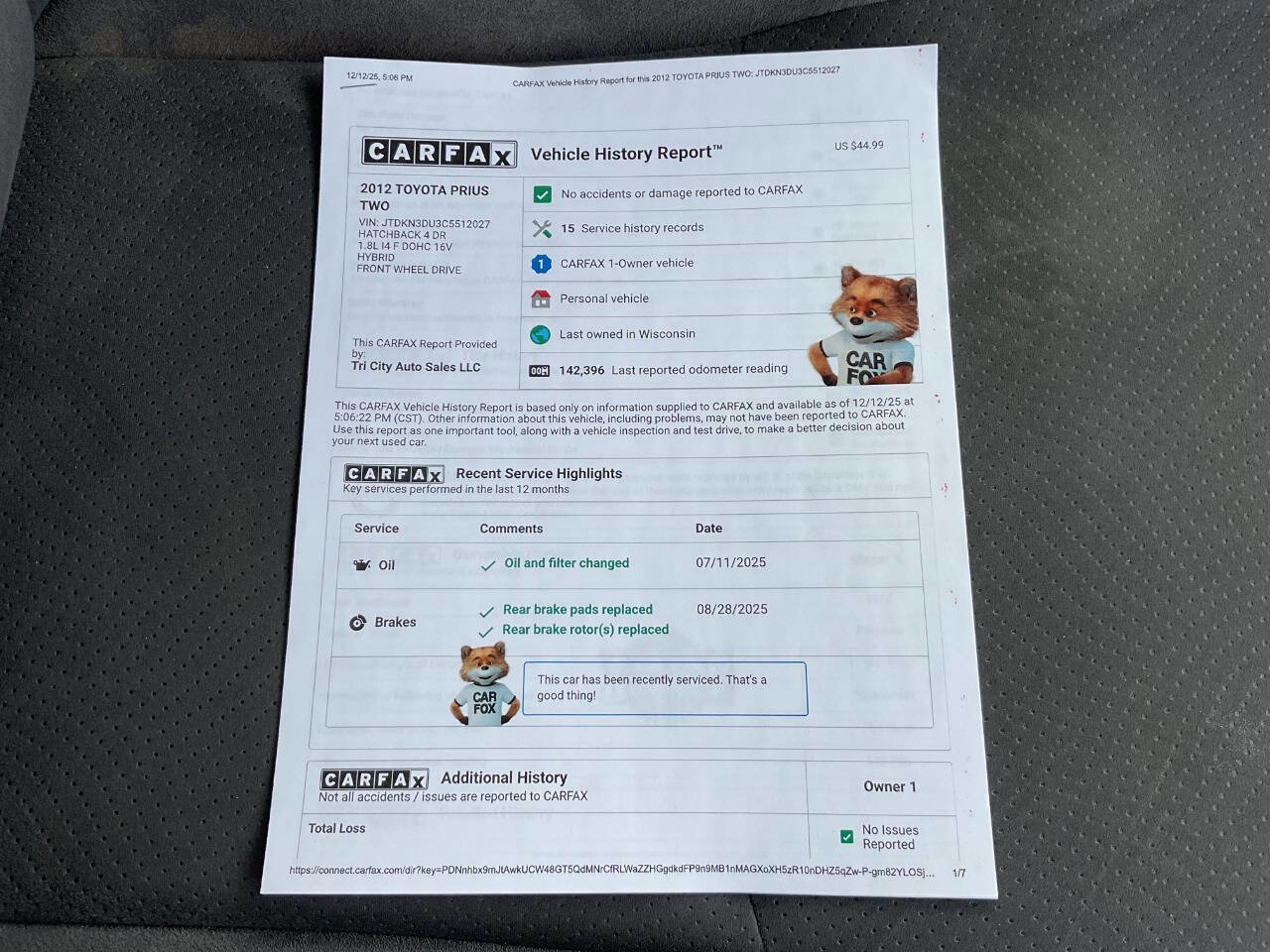 Used 2012 Toyota Prius Three image 35