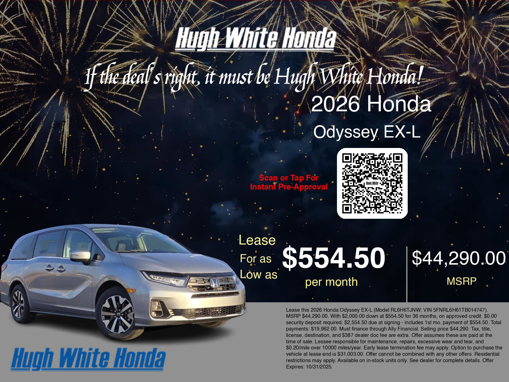 New 2026 Honda Odyssey EX-L image 3