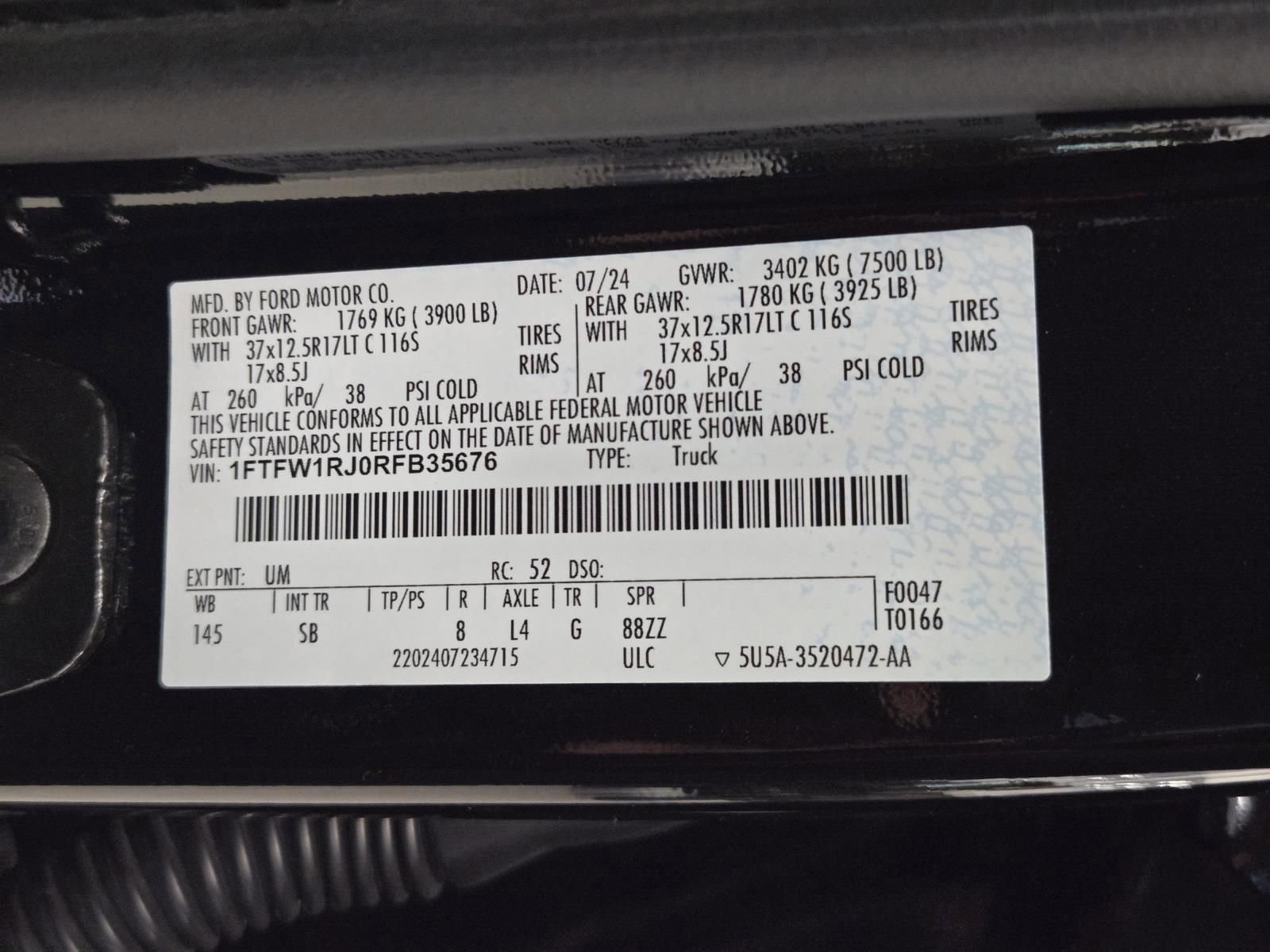 Used 2024 Ford F150 Raptor w/ Equipment Group 803A Raptor R AWD/4WD image 30