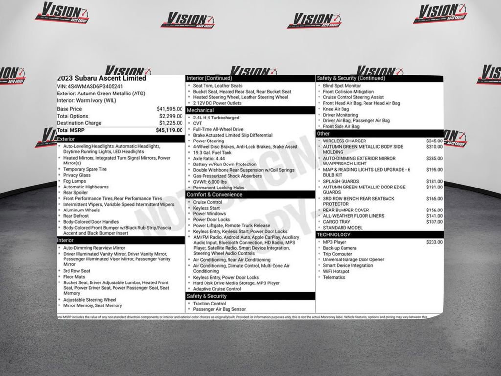 Used 2023 Subaru Ascent Limited image 39