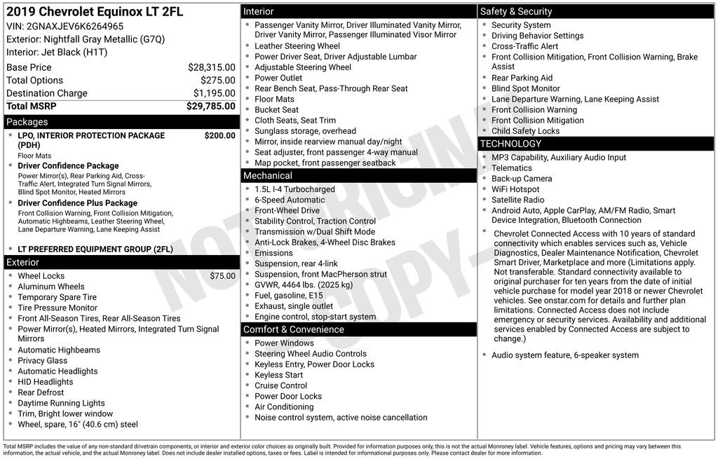 Used 2019 Chevrolet Equinox LT FWD image 32