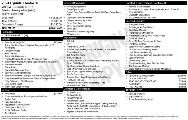 Used 2024 Hyundai Elantra SE image 6