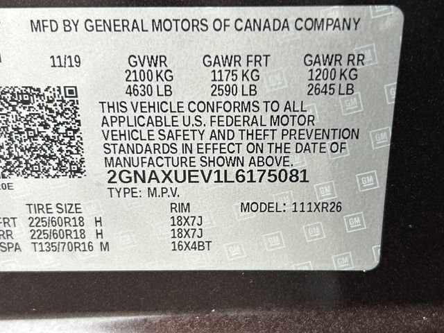 Used 2020 Chevrolet Equinox LT AWD/4WD image 32