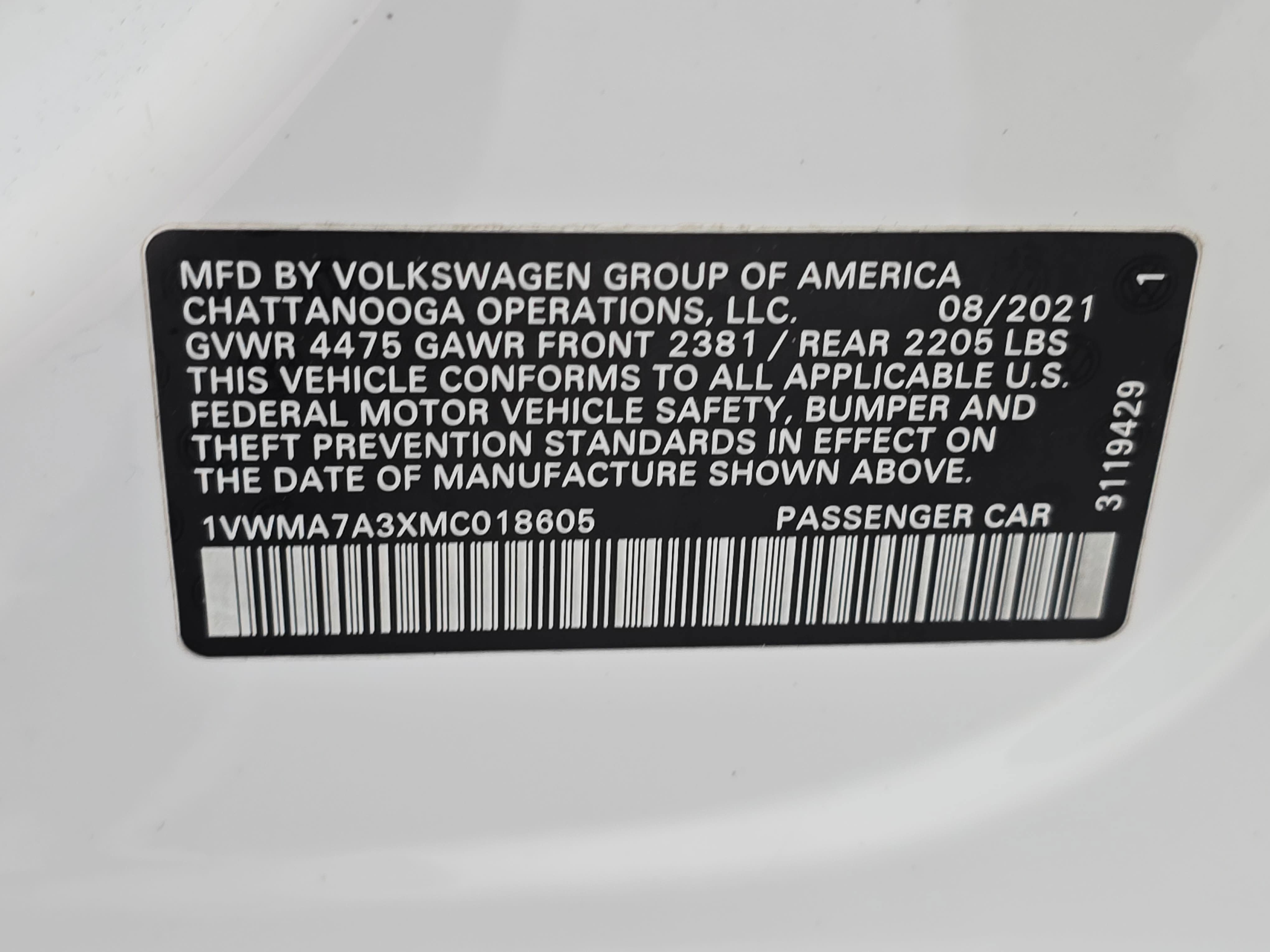Used 2021 Volkswagen Passat 2.0T R-Line FWD image 35