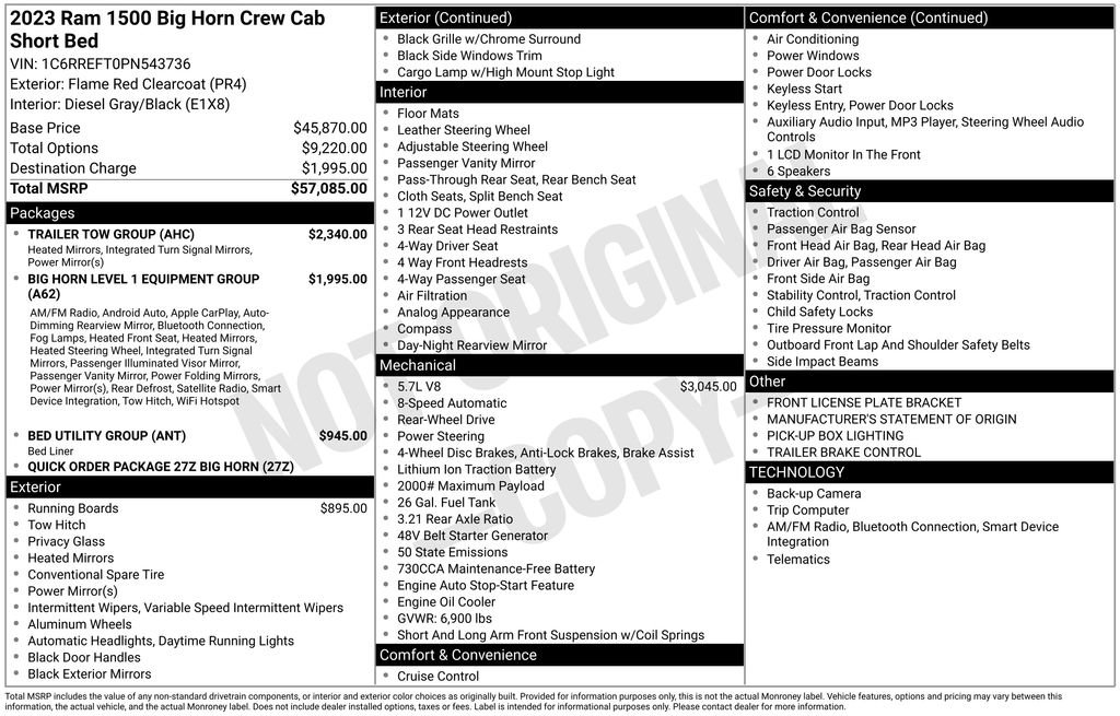 Used 2023 RAM 1500 Big Horn w/ Trailer Tow Group RWD image 29