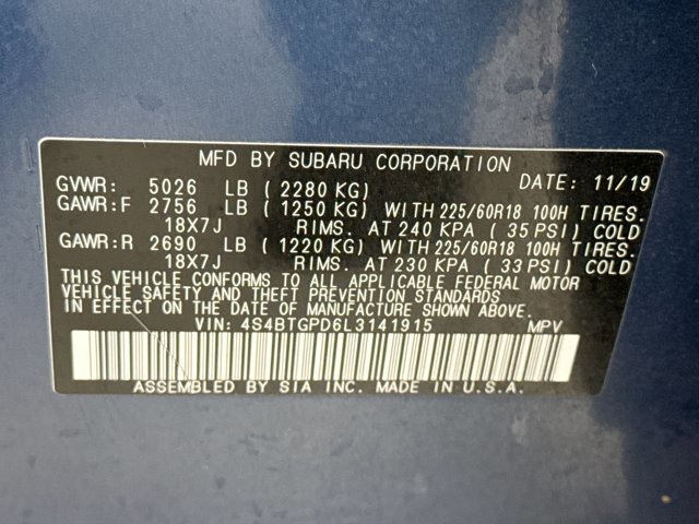 Used 2020 Subaru Outback Touring XT image 21